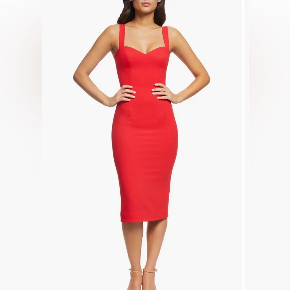 Dress The Population- Nicole Sweetheart Neck Cocktail Dress Size Small